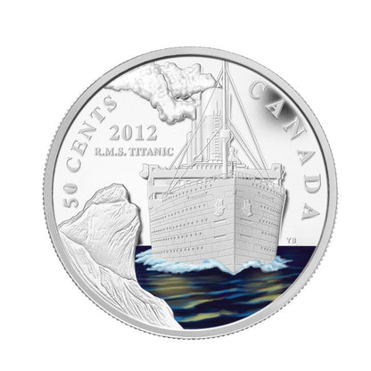 2012 50 CENT SILVER PLATED COIN - R.M.S. TITANIC