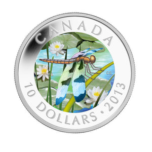 2013 1/2oz $10 TWELVE-SPOTTED SKIMMER DRAGONFLY - FINE SILVER COIN
