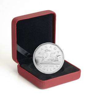 2012 $1 - 25TH ANNIVERSARY OF THE LOONIE 11-SIDED - FINE SILVER COIN