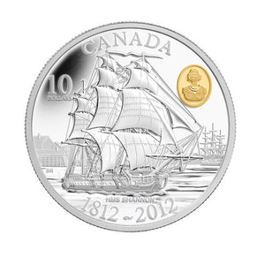 SALE - 2012 1/2oz $10 HMS SHANNON FINE SILVER COIN