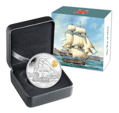 SALE - 2012 1/2oz $10 HMS SHANNON FINE SILVER COIN