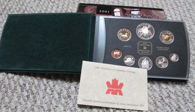 2001 PROOF DOUBLE DOLLAR SET - NATIONAL BALLET OF CANADA