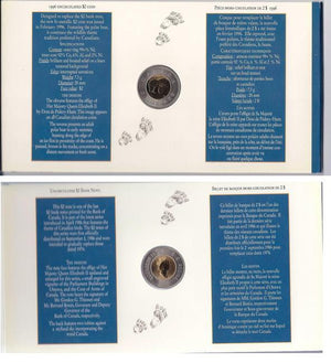 1996 CANADA'S NEW UNCIRCULATED $2 COIN AND BANK NOTE SET