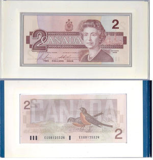 1996 CANADA'S NEW UNCIRCULATED $2 COIN AND BANK NOTE SET