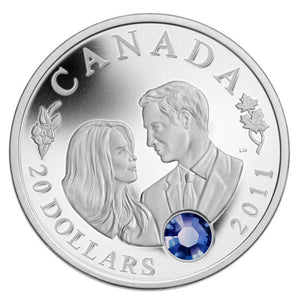 2011 1oz $20 SILVER COIN - WEDDING CELEBRATION - PRINCE WILLIAM & CATHERINE MIDDLETON