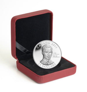 2011 $15 ULTRA HIGH RELIEF STERLING SILVER COIN - H.R.H. PRINCE WILLIAM OF WALES