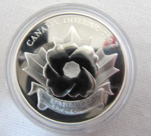 2004 $1 THE POPPY COMMEMORATIVE PROOF SILVER COIN