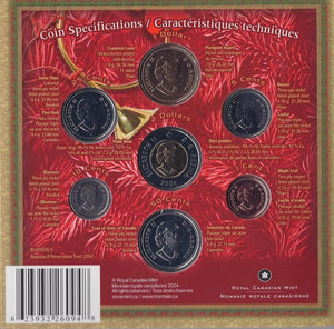 2004 HOLIDAY GIFT SET - COLOURIZED SANTA CLAUS QUARTER - FIRST IN SERIES