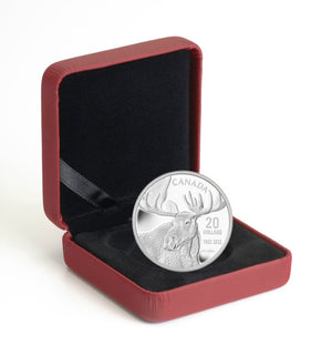 2012 1oz $20 SILVER COIN - BULL MOOSE FROM THE MOOSE FAMILY - ROBERT BATEMAN