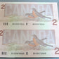 1996 $2 CANADIAN PIEDFORT TOONIE & 2 UNCUT BRX BANKNOTE SET
