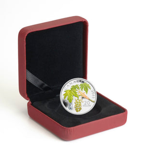 2011 1oz $20 - MAPLE LEAF CRYSTAL RAINDROP (NO BEAUTY BOX) - FINE SILVER COIN