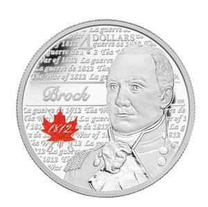 2012 1/4oz $4 - SIR ISAAC BROCK - FINE SILVER COIN