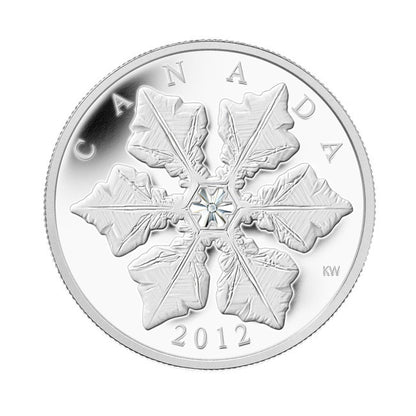 2012 1oz $20 - SWAROVSKI CRYSTAL SNOWFLAKE - FINE SILVER COIN