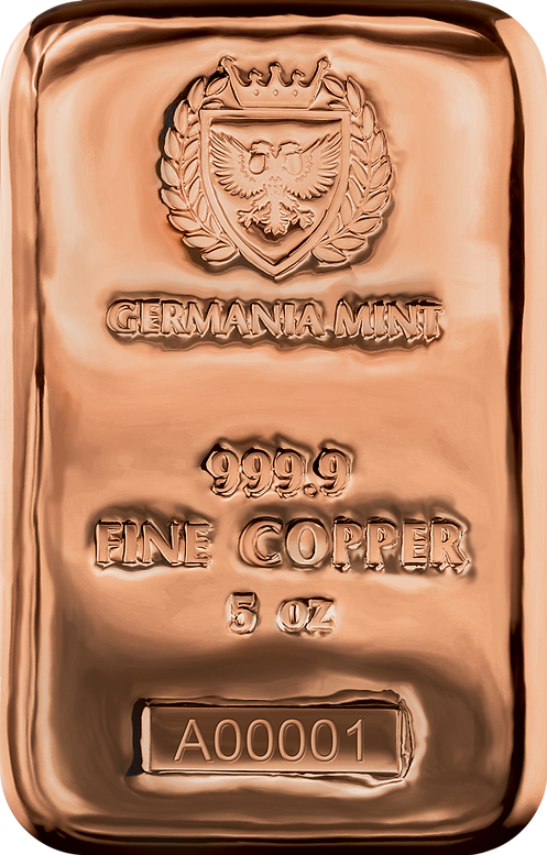 5oz GERMANIA MINT PURE COPPER BAR