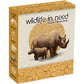 2012 TUVALU SILVER PROOF COIN - WILDLIFE IN NEED - BLACK RHINOCEROS
