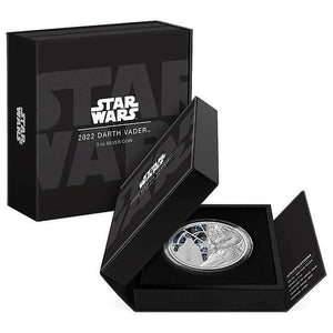 2022 3oz $10 STARWARS DARTH VADER FINE SILVER COIN (NIUE)
