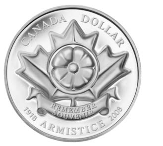2008 LIMITED EDITION PROOF SILVER DOLLAR - 90TH ANNIVERSARY END OF WORLD WAR WW1