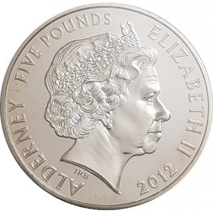 2012 Â£5 ALDERNEY CENTENARY COIN (ROYAL MINT)