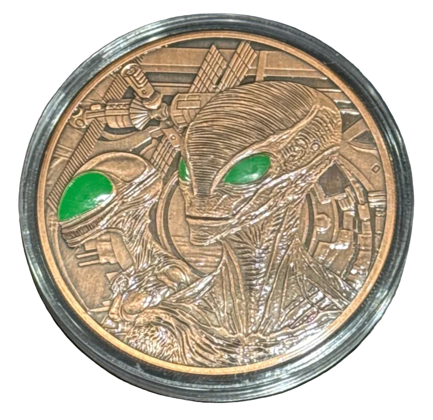 5oz ALIEN GLOW-IN-THE-DARK COPPER ROUND