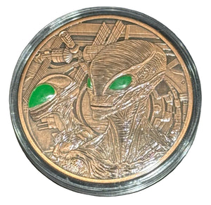5oz ALIEN GLOW-IN-THE-DARK COPPER ROUND