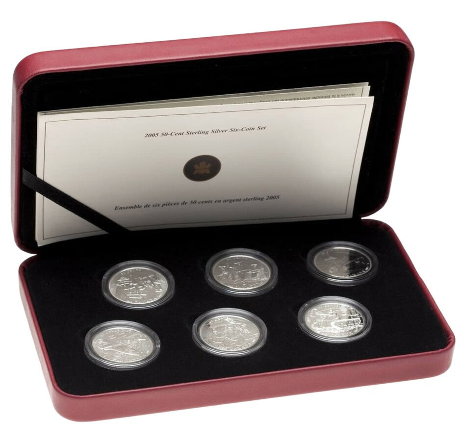 2005 50-CENT STERLING SILVER 6-COIN SET - SECOND WORLD WAR BATTLE OF BRITAIN