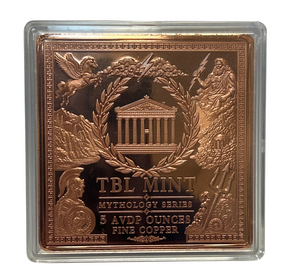 5oz HERCULES COLOURIZED COPPER SQUARE - TBL MINT MYTHOLOGY SERIES
