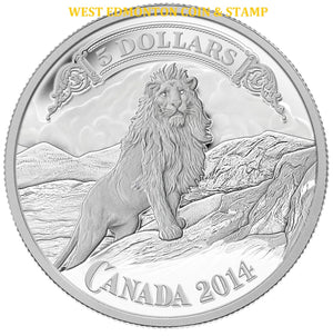 2014 $5 BANK NOTES SERIES: LION ON THE MOUNTAIN FINE SILVER COIN