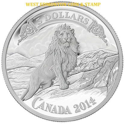 2014 $5 BANK NOTES SERIES: LION ON THE MOUNTAIN FINE SILVER COIN