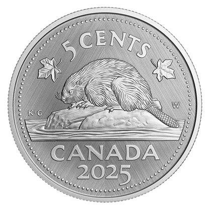 2025 5-CENT TRIBUTE: W MINT MARK - BEAVER FINE SILVER COIN