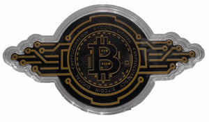 5oz BITCOIN SHAPED COLOURIZED COPPER ROUND