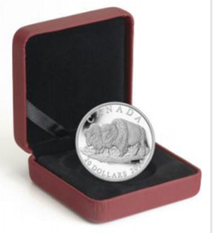2014 1oz $20 THE BISON: THE BULL AND HIS MATE FINE SILVER COIN