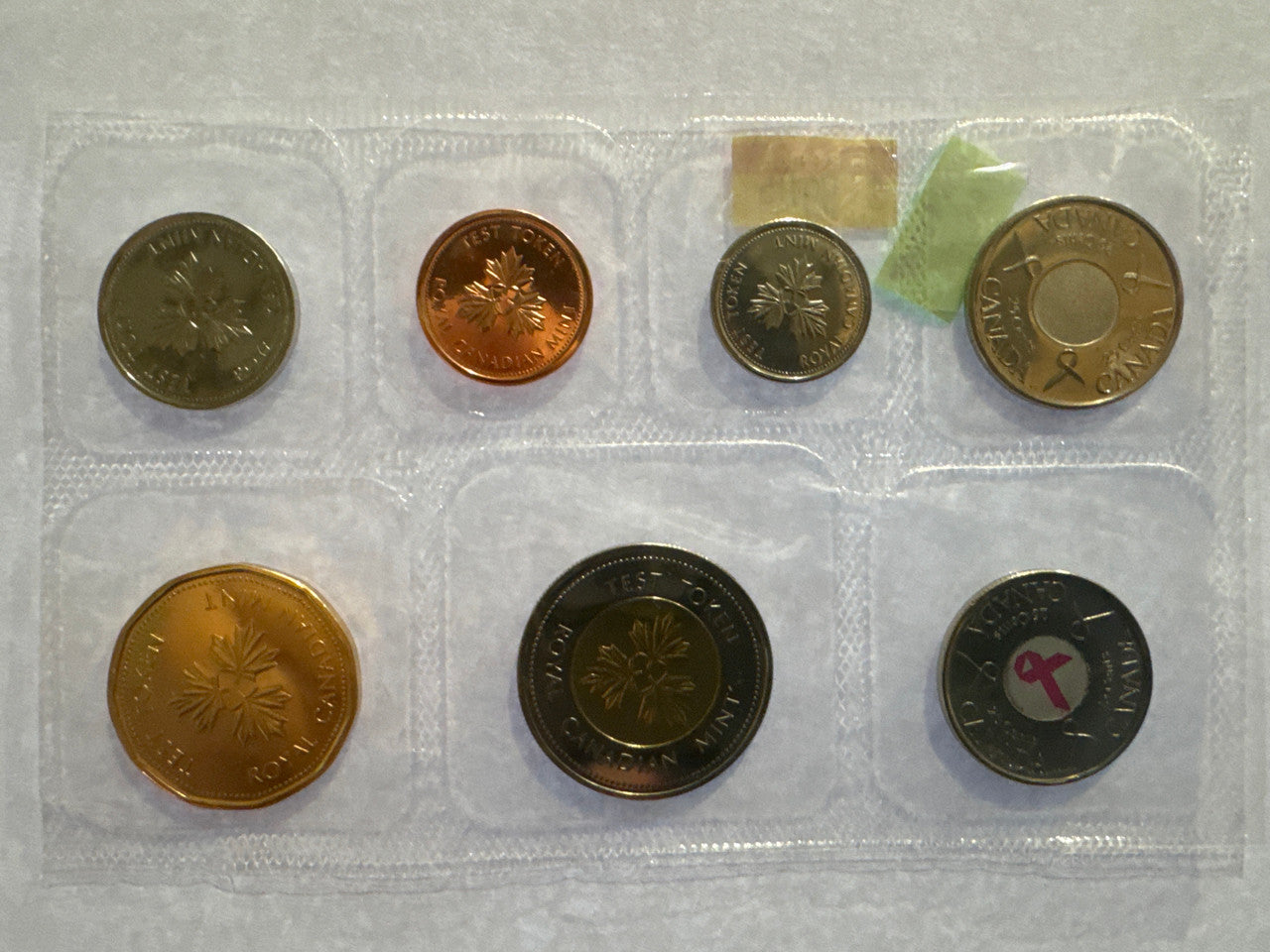SALE - 2006 UNCIRCULATED TEST TOKEN SET: CREATING A FUTURE WITHOUT BREAST CANCER (NO ENVELOPE SLEEVE)
