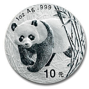 E-TRANSFER ONLY - 2001 1oz PANDA FINE SILVER BULLION