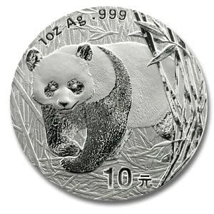 E-TRANSFER ONLY - 2002 1oz PANDA FINE SILVER BULLION