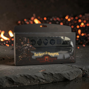 DARKEST DUNGEON OBSIDIAN DICE SET WITH LEATHER CASE