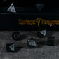 DARKEST DUNGEON OBSIDIAN DICE SET WITH LEATHER CASE