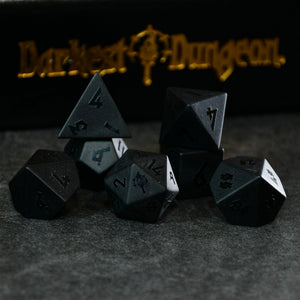 DARKEST DUNGEON OBSIDIAN DICE SET WITH LEATHER CASE