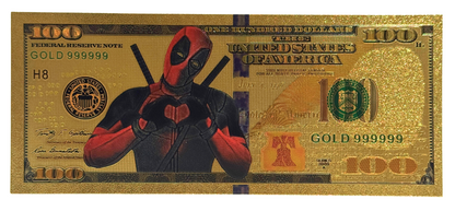 $100 MARVEL: DEADPOOL NOVELTY GOLD FOIL NOTES