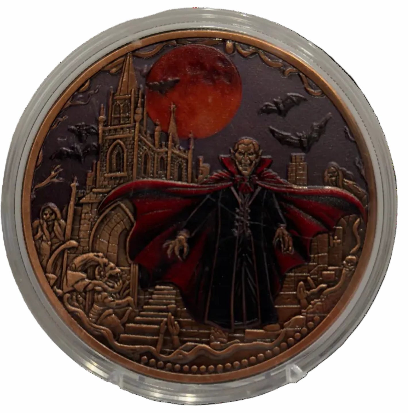 5oz VAMPIRE COLOURED COPPER ROUND