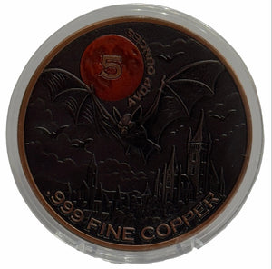 5oz VAMPIRE COLOURED COPPER ROUND