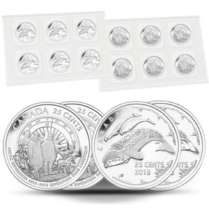2013 25c ARCTIC EXPEDITION, 100TH ANNIVERSARY 12-PACK UNCIRCULATED COIN SET