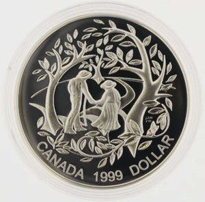 1999 $1 INTERNATIONAL YEAR OF OLDER PERSONS LIMITED EDITION PROOF SILVER DOLLAR - 3/4oz