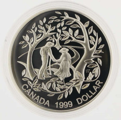 1999 $1 INTERNATIONAL YEAR OF OLDER PERSONS LIMITED EDITION PROOF SILVER DOLLAR - 3/4oz