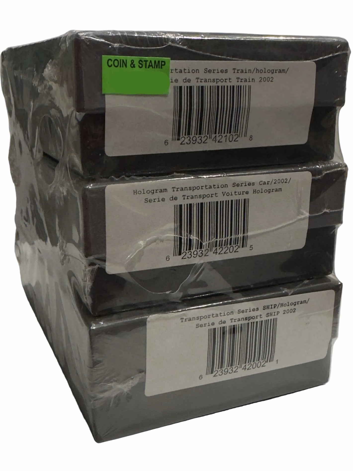 2002 TRANSPORTATION SERIES BUNDLE STERLING SILVER COINS (3 PACK)
