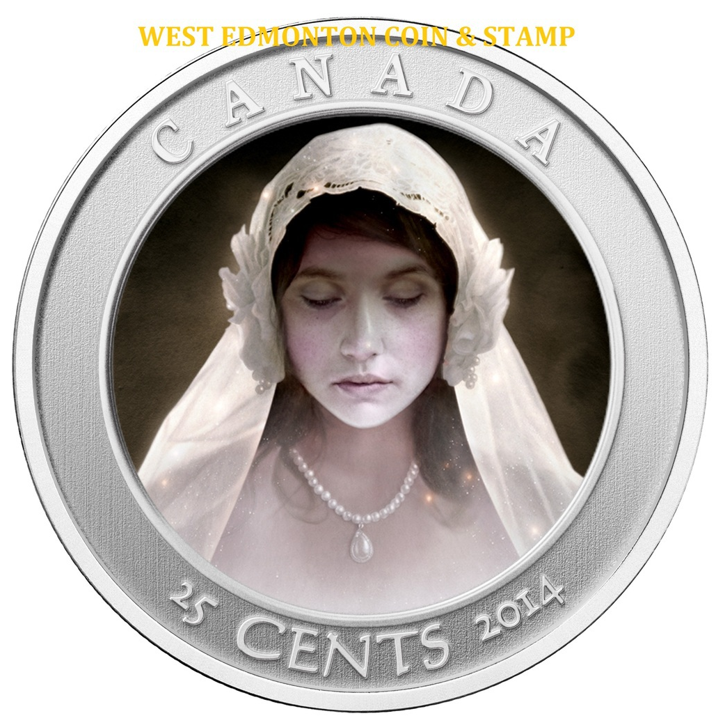 2014 25-CENT CUPRONICKEL COIN HAUNTED CANADA: GHOST BRIDE (NO OUTER SLEEVE)