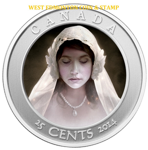 2014 25-CENT CUPRONICKEL COIN HAUNTED CANADA: GHOST BRIDE (NO OUTER SLEEVE)