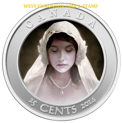 2014 25-CENT CUPRONICKEL COIN HAUNTED CANADA: GHOST BRIDE (NO OUTER SLEEVE)