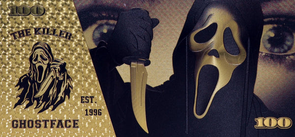 $100 SCREAM: GHOSTFACE NOVELTY GOLD FOIL NOTES