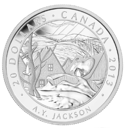 2013 1oz $20 GROUP OF SEVEN - A.Y. JACKSON FINE SILVER COIN
