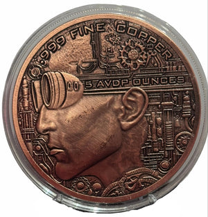5oz STEAMPUNK VISION COPPER ROUND